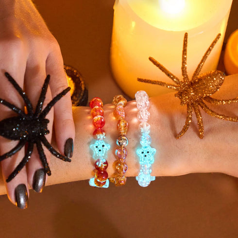 Berry Boo | Silber | Glühwürmchen-Glas-Geisterarmband